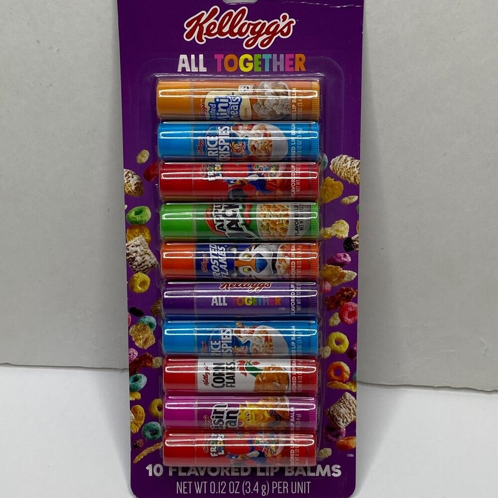Kellogg's Cereal Lip Balm All Together Fruit Loops Apple Jacks Corn Flakes